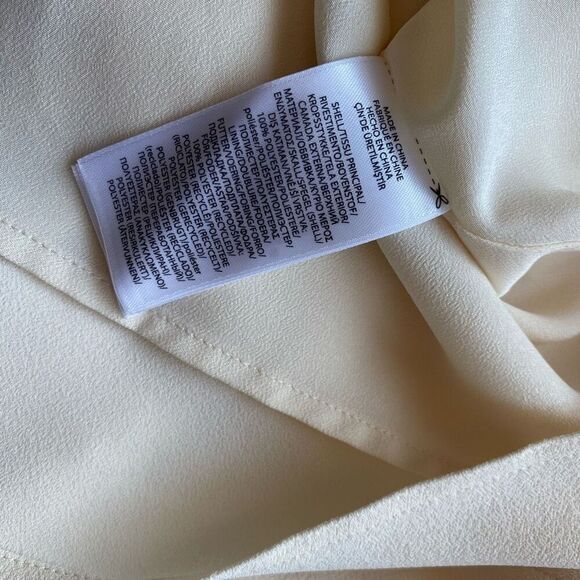 NWT Polo Ralph Lauren Midi Dress Cream White Faux Wrap Women 4 Classy Designer - Picture 14 of 17